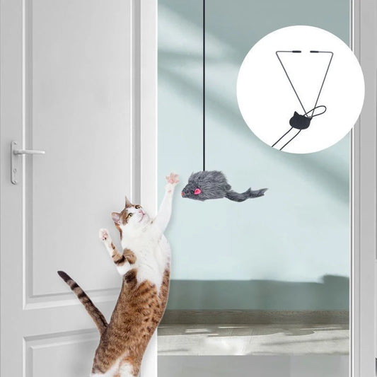 Hanging Door Mouse For Teasing Cat