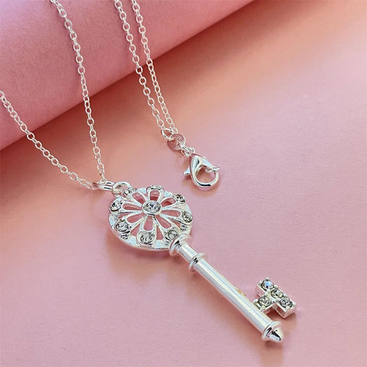 925 Silver Necklace With Round Key