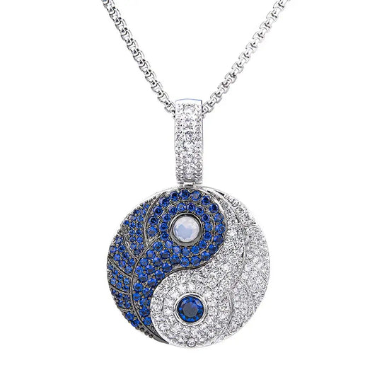 Iced Out Ying Yang Necklace